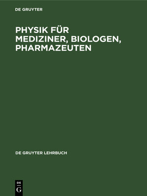 cover image of Physik für Mediziner, Biologen, Pharmazeuten